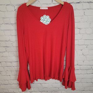 FSL Apparel Red Cupid Cutie Top Size Large NWT